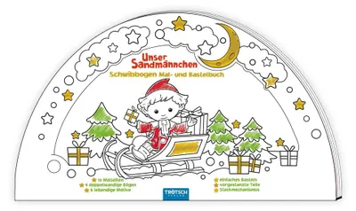 Obrázok produktu pre Trötsch Unser Sandmännchen Schwibbogen Mal- und Bastelbuch