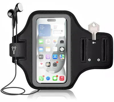 Produktbild von Mobigear Go Active Handyhalterung, Lauf-Hülle für Google Pixel 9 Pro, Sport-Hülle, Neopren-Armband – Schwarz