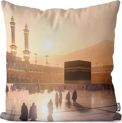 Produktbild von VOID Mekka Haddsch Pilger Kissenbezug Kissenhülle sofa couch wohnzimmer dekoration wasserfest Outdoor Garten Kissen bezug deko
