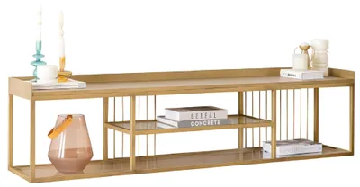 Obrázok produktu pre Štýlový zlatý TV lowboard Dizajnový obývačkový nábytok Sideboard