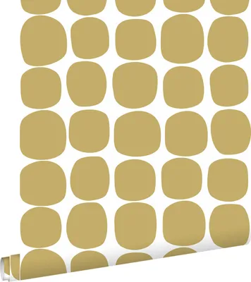 Immagine prodotto di ESTAhome carta da parati motivo grafico giallo ocra e bianco 53 cm x 10.05 m