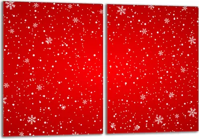 Produktbild von Glasschutzplatte für Herd 2x40x52 Rot