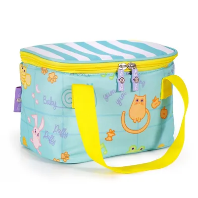 Produktbild von Milk&Moo Lunchbox | Isolierte Lunchtasche | Brotdose | Kühltasche | wasserfest Lunchbag | Kinder Brotbeutel | Lunch Tasche für Grundschule, Kita, Kindergarten | Türkis