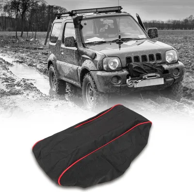 Produktbild von Autowinden Abdeckung Wasserdicht, Sonnenstaub Universal LKW 600D Windenabdeckung für 8500-17500 Lbs Roter Rand