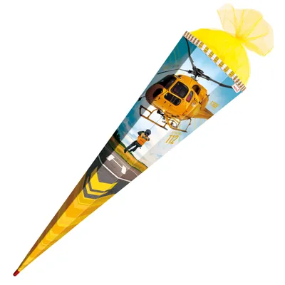 Produktbild von Schultüte / Zuckertüte / 85cm / eckig / "Helikopter"