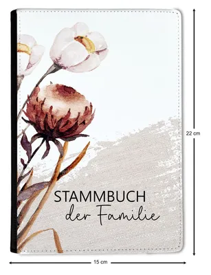 Produktbild von Familienstammbuch, Stammbuch A5 Boho Gold Braun Stammbuch der Familie, für Hochzeit