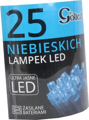 Zdjęcie produktu dla Niebieskie Lampki Choinkowe na Baterię z 25 LED - Do Użycia Wewnętrznego