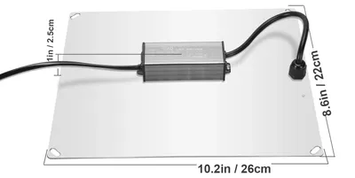 Immagine prodotto di Lampada LED per piante, lampada di coltivazione - 500W, pannello Quantum - spettro completo a 4 bande - dimmerabile - senza ventola, funzionamento silenzioso - 30x28 cm - spina EU - adatta per grow box e serre