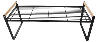 Productafbeelding van Kastopslagrek, gelaagd, eenvoudig te installeren, multifunctionele organizer voor grote kruidenpotten, zwart