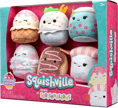 Produktbild von Squishmallows Squishville Mini Plush Foodie Squad 6-Pack