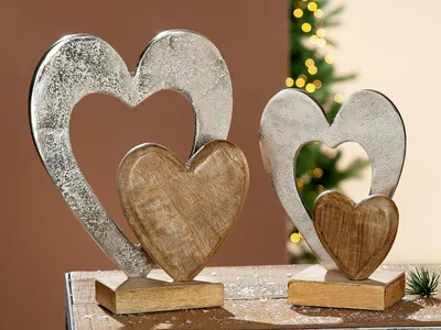 Immagine prodotto di Cuore doppio in legno VE 4