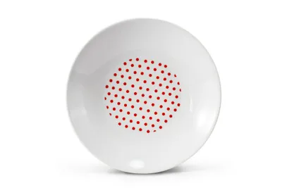 Zdjęcie produktu dla Porcelanowy talerz głęboki, 22 cm, czeska porcelana, Leander, BeFree, czerwony