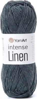 Image de YarnArt Intense Linen 4134 Anthracite – Fil de lin/viscose idéal pour l'été, 50g/175m