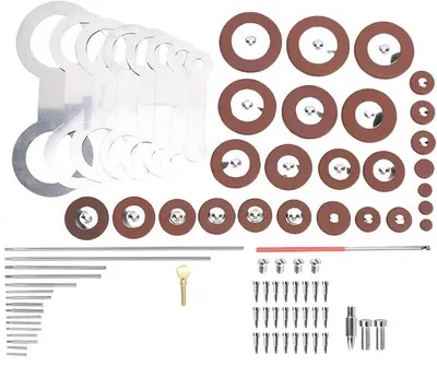 Imagen del producto de Kit de reparación para saxofón alto, 85 piezas, acero inoxidable, cuero