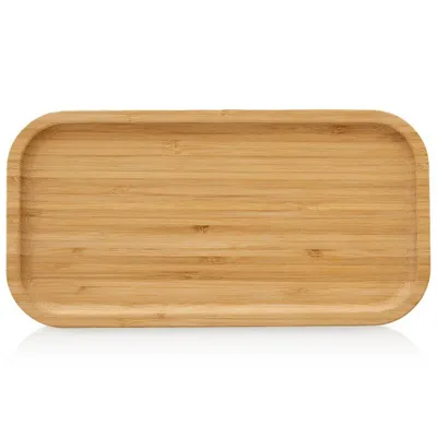 Produktbild von Rechteckiges Tellertablett aus Bambus für Snacks und Sushi-Vorspeisen, 25 cm