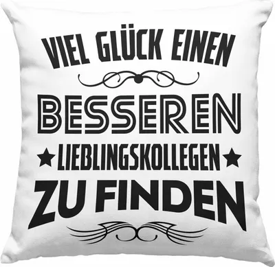 Produktbild von Trendation - Jobwechsel Deko-Kissen mit Füllung 40x40 Geschenk Kollegin Kollege Lustig Abschiedsgeschenk Sprüche - Viel Glück Besseren Lieblingskollegen (Rosa)
