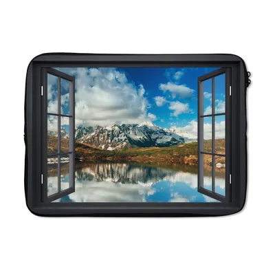 Produktbild von MuchoWow® Laptop Hülle 14 ZollAussicht - Berge - Wasser Laptoptasche - Laptoptasche - Stoßsicher - Schutzhaube