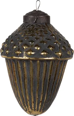 Produktbild von Clayre & Eef Weihnachtskugel Ø 6x8 cm Schwarz Glas