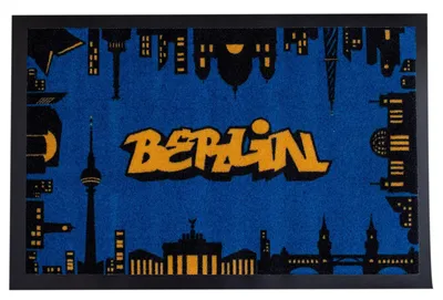 Produktbild von Berlin bei Nacht  60 x 40 cm Türmatte Fussmatte sauberlaufmatte