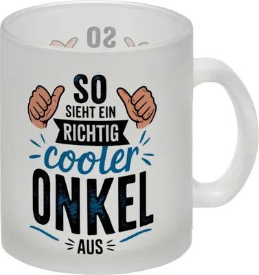 Produktbild von SO SIEHT EIN RICHTIG COOLER ONKEL AUS Glas Tasse