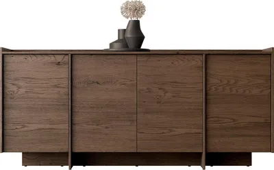 Produktbild von MIRJAN24 Türkommode Japandi K4D, Stilvoll Wohnzimmer, Kommode mit vier Drehtüren (Farbe: Baltic Storm)