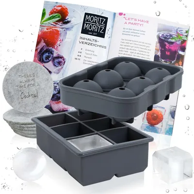 Produktbild von Eiswürfelformen Eckig Rund 2er Set