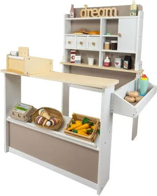 Produktbild von Kaufladen Nougat aus Holz - Kaufmannsladen für Kinder - Marktstand