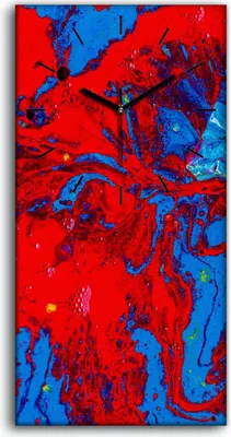 Produktbild von Wohnzimmer-Bild Leinwand Uhr Geräuschlos 30x60 Malerei Abstrakte Kunst - schwarze Hände