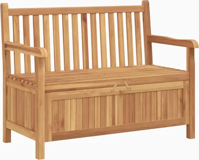 Obrázok produktu pre vidaXL Záhradná lavička s úložným priestorom 114 x 60 x 90 cm z masívneho teakového dreva