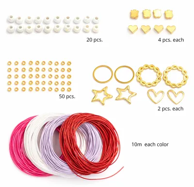 Produktbild von Vintageparts Makramee Set Pitaya Armbänder DIY