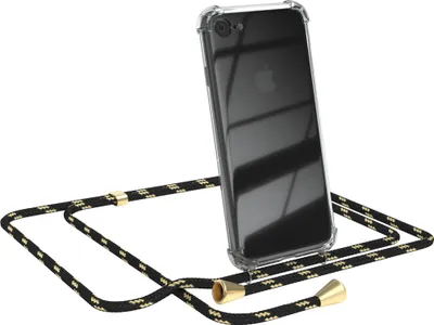 Produktbild von EAZY CASE Handykette mit Hülle für Apple iPhone SE 2020/2022, iPhone 7 / 8 Backcover Handykette, zum Umhängen in Schwarz