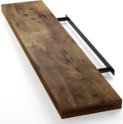Produktbild von Schweberegal, dunkle Eiche, 110 cm, MDF, Tragkraft 15 kg
