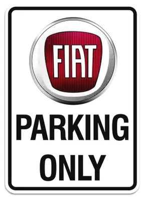 Produktbild von Schild Fiat Parking Only, 28 x 40 cm