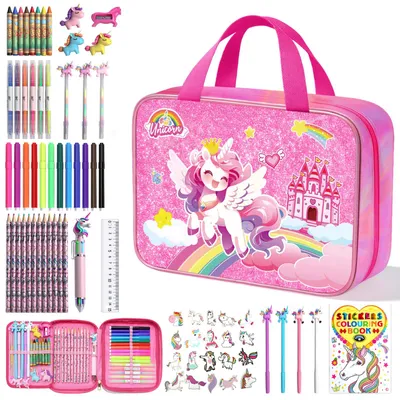 Malset für Kinder, Einhorn-Design, Kunstbedarf, Schreibwaren