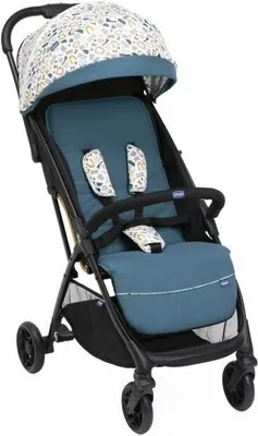 Produktbild von Kinderwagen Chicco Glee, Joyful Teal, 4 Räder, Leichtgewicht, Kompakt Faltbar, Blau