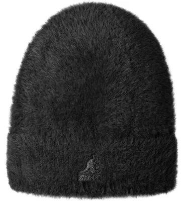 Image de Bonnet Kangol en Fourrure artificielle avec revers, noir, taille unique