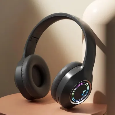 Produktbild von Bluetooth Over-Ear-Kopfhörer, Bluetooth 5.2, HiFi-Stereo, Geräuschreduzierung, faltbar, Freisprechen – Schwarz