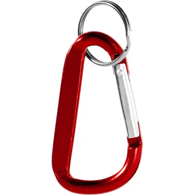 Productafbeelding van "Timor" Sleutelhanger van gerecycled aluminium, karabijnhaak, model PF4253 (één maat) (rood)