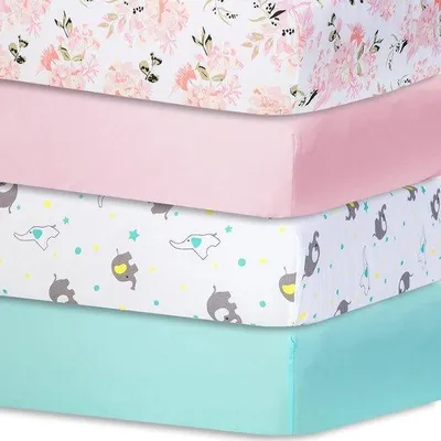 Zdjęcie produktu dla Prześcieradło dla niemowląt 70 x 140 cm z mikrofibry, kolor różowo-niebieski