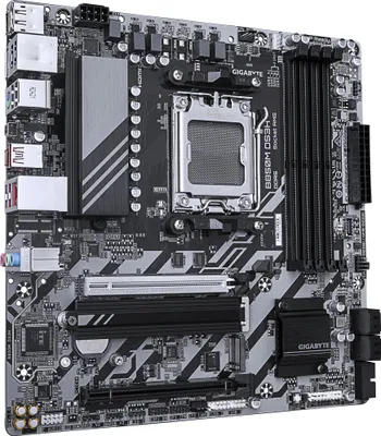 Zdjęcie produktu dla GIGABYTE B850M DS3H, AMD, Gniazdo AM5, AMD Ryzen 7000 Series, AMD Ryzen 8000 Series, AMD Ryzen 9000 Series, Gniazdo AM5, DDR5-SDRAM, 256 GB