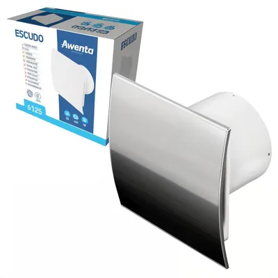 Obrázek produktu pro Awenta ESCUDO WEI125W Koupelnový ventilátor s tahovým spínačem Inox