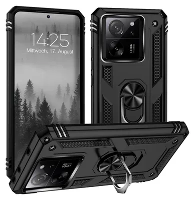 Produktbild von Armor Outdoor Handyhülle für Xiaomi 13T / 13T Pro Handy Panzer Case Cover Schutzhülle Farbe: Schwarz