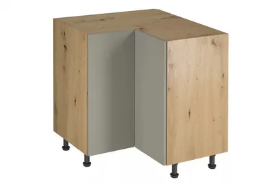 Produktbild von Eckunterschrank 90 x 90 cm Küchenschrank ohne Arbeitsplatte, Langen D90N Beige/Matt