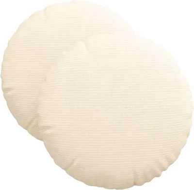 Immagine prodotto di vidaXL Cuscino per sedile 2 pezzi Panna Ø 40 cm Velluto a coste