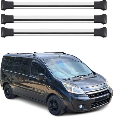 Image de Barres de toit transversales pour Citroen Jumpy 2007-2016 Aluminium Gris 3 pcs