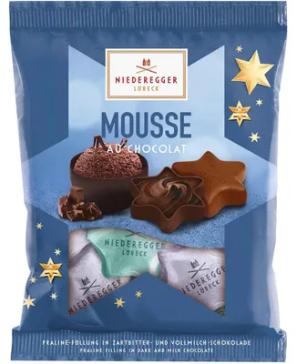 Produktbild von Niederegger Mousse au Chocolat Weihnachtssterne 87g