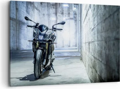 Produktbild von Bild auf Leinwand - Leinwandbild - Motorrad retro klassisch - 120x80cm - Wand Bild - Wanddeko - Leinwanddruck - Bilder - Kunstdruck - Wanddekoration - Leinwand bilder - Wandkunst - AA120x80-2523