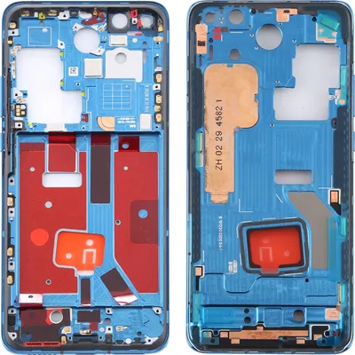 Image de Cadre central pour Huawei P40 Pro bleu - Accessoire de remplacement pour le boîtier