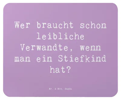 Produktbild von Mr. & Mrs. Panda Mauspad Spruch Stiefkindliebe - Lavendeltraum - Geschenk, Jubiläen, laptop mousepad, pc, Familienbeziehungen, Patchworkfamilie, Freude, Mouse Pad, Humor