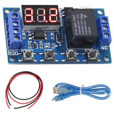 Productafbeelding van Timer Vertraging Relais Module DC 6-30V met LED Display en Micro USB-poort